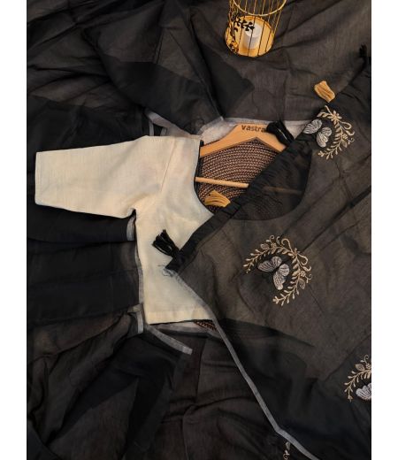 DB84 Beautiful Soft Chanderi Silk Embroidery Work Celebrity Inspired Sarees.