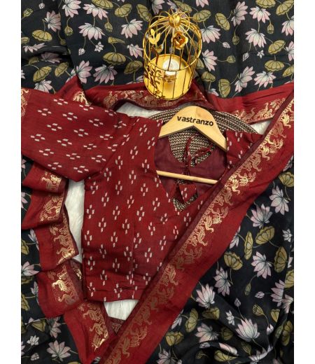 DB21 Beautiful Soft Mangalagiri Viscose Silk Kalamkari Printed Celebrity Inspired Saree.(Blouse Unstitched)