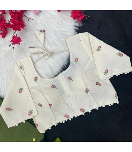 DB155 Cotton saree With Beautiful Ginni And Beautiful Heavy Cotton  Blouse.