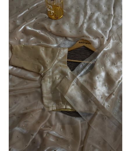 DB189 Beautiful Soft Viscose Silk Sequence Emboridary Work Celebrity Inspired Sarees.(Blouse Unstitched)