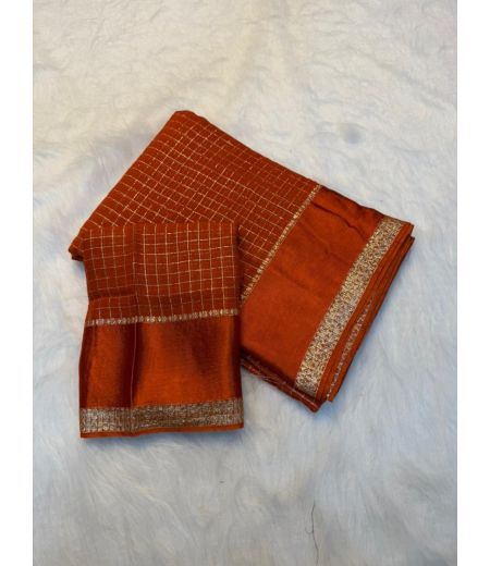 DB258 Beautiful Soft Viscose Georgette Zari Weaving Celebrity Inspired Sarees.(Blouse Unstitched)