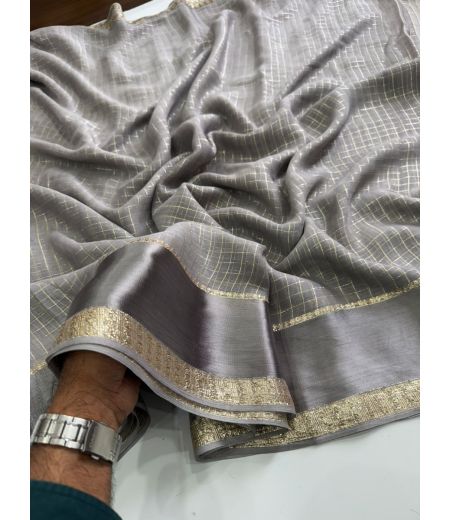 DB460 Beautiful Soft Viscose Georgette Zari Weaving Celebrity Inspired Sarees