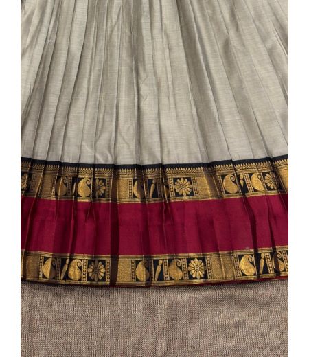 DB484 Beautiful Soft Kanchi Cotton Zari Weaving Designer Half Sarees~Lehenga Sets.