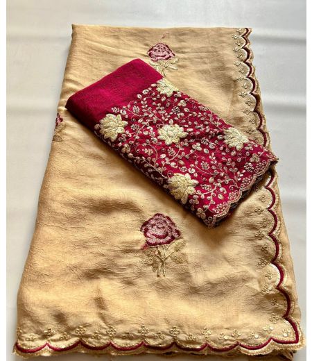 DB581 Beautiful Soft Rangoli Crush Sequence Emboridary Work Celebrity Inspired Saree.
