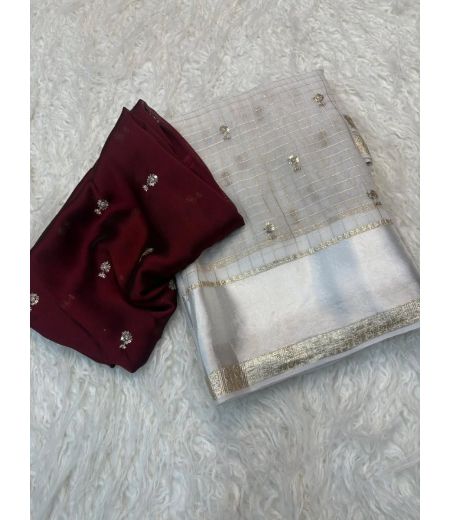DB686 Beautiful Soft Viscose Georgette Multi Sequence Work Celebrity Inspired Sarees.
