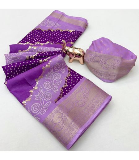 DB695 Beautiful Soft Dola Silk Lehariya Zari Work Celebrity Inspired Sarees.