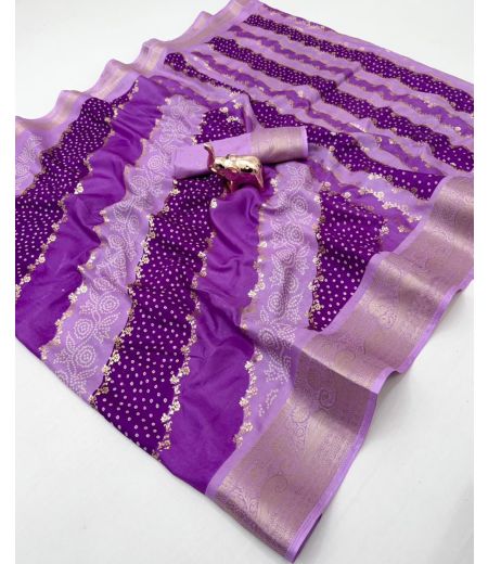 DB695 Beautiful Soft Dola Silk Lehariya Zari Work Celebrity Inspired Sarees.