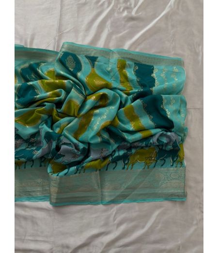 DB712 Beautiful Soft Dola Silk Pichwai Zari Work Celebrity Inspired Sarees.
