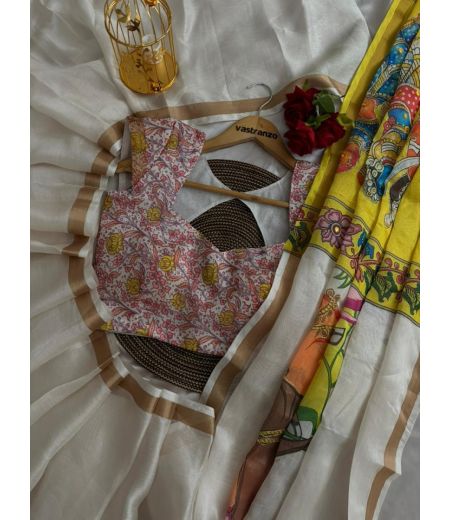 DB694 Beautiful Soft Manipuri Slub Pichwai Zari Weaving Celebrity Inspired Saree.