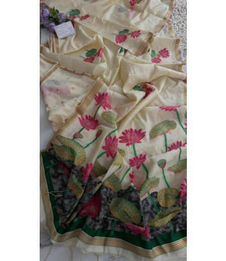 DB868 Beautiful Soft Cottin Meenakari Zari Butta Weaving Celebrity Inspired Sarees.