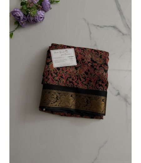 DB897 Beautiful Soft Marshmallow Silk Elegant Printed Saree with Mirror Work.