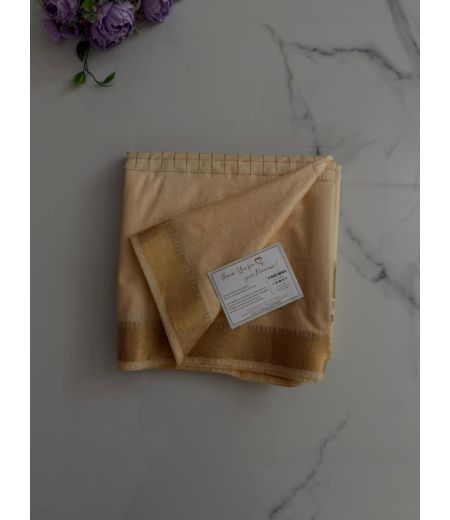 DB909 Beautiful Soft Tussar Silk Zari Chex Weaving Celebrity Inspired Sarees.