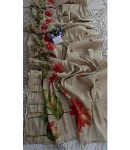 DB921 Beautiful Soft Erode Silk Aari Work Celebrity Inspired Saree.