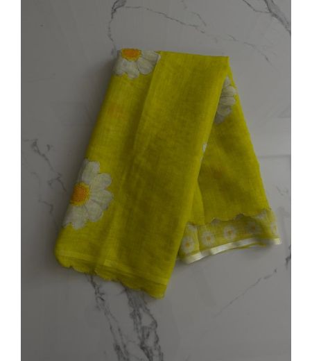 DB922 Beautiful Soft Linen Zari Work Celebrity Inspired Sarees.