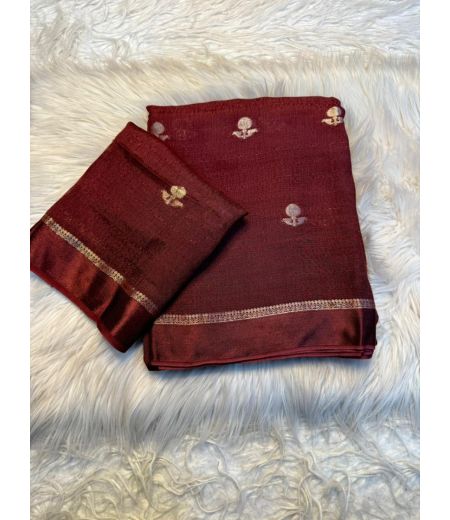 DB954 Beautiful Soft Viscose Silk Leaf Jacquard Weaving Celebrity Inspired Sarees.
