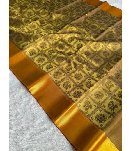 DB1002  Beautiful Soft Banarasi Tissue Silk Zari Weaving Celebrity Inspired Sarees.