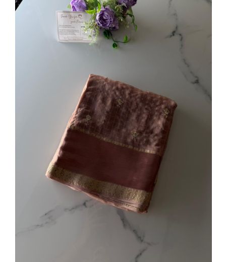 DB1007 Beautiful Soft Viscose Georgette Zari Weaving Sequence Butti Work Celebrity Inspired Sarees.