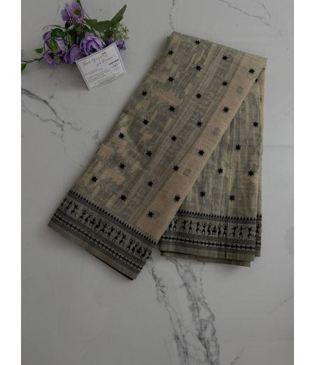 DB1011  Beautiful Soft Tussar Silk Elegant Printed Celebrity Inspired Sarees.