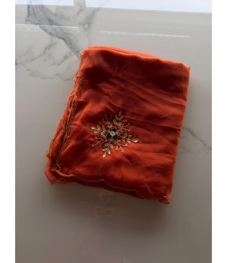 DB1015 Beautiful Soft Chiffon Handwork Celebrity Inspired Sarees.