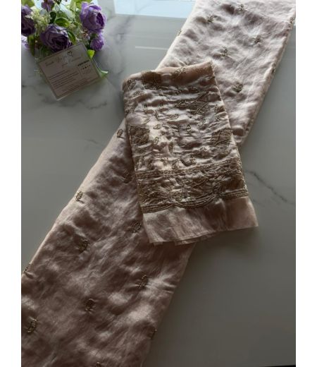 DB1020 Beautiful Soft Sattin Space Silk Hand Butti Work Celebrity Inspired Sarees.