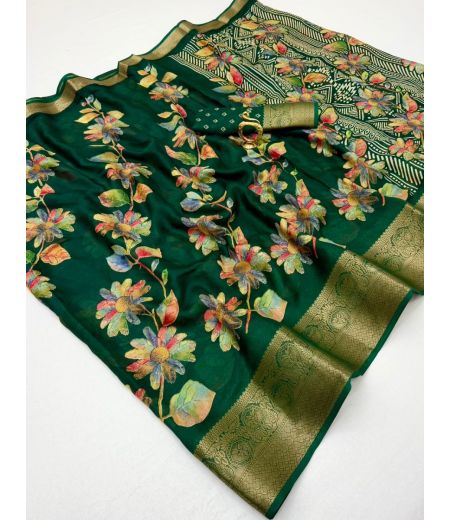 DB1031 Soft Marshmallow Silk Elegant Printed Celebrity Inspired Sarees.