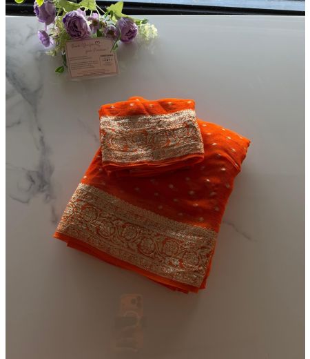 DB1036 Soft Georgette Zari Weaving Celebrity Inspired Sarees.