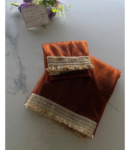 DB1042 Soft Net Celebrity Inspired Sarees with Designer Lace Border.
