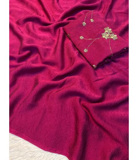 DB1052 Soft Crush Silk Sequence Bids Work Celebrity Inspired Sarees.