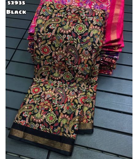 DB1097 Soft Mulmul Cotton Ajrakh Printed Celebrity Inspired Sarees.