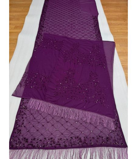 DB1102 Soft Georgette Sequence Emboridary Work Celebrity Inspired Sarees.