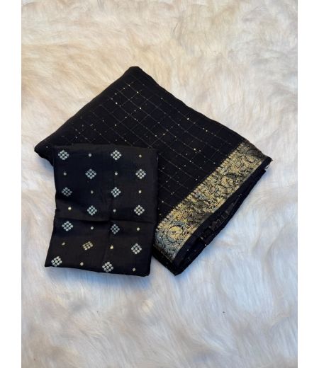 DB1119 Soft Viscose Georgette Sequence Work Celebrity Inspired Sarees.