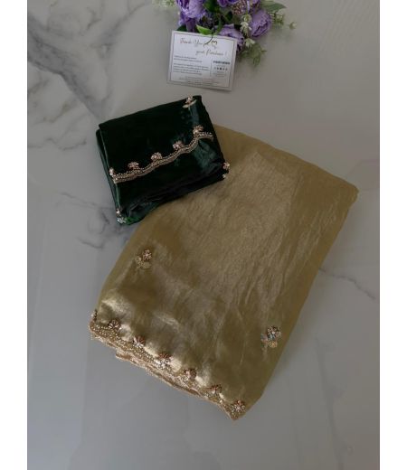 DB1122 Soft Rangoli Silk Bids Handwork Celebrity Inspired Sarees.