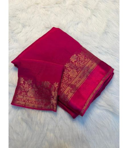 DB1134 Soft Russian Viscose Silk Zari Weaving Celebrity Inspired Sarees.