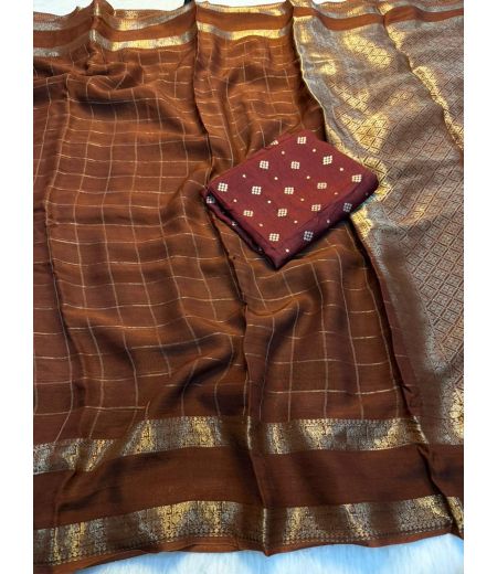 DB1136 Soft Viscose Georgette Zari Weaving Celebrity Inspired Sarees.