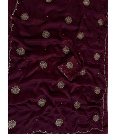 DB1156 Soft Nc Moss Silk Sequence Bids Work Celebrity Inspired Sarees.