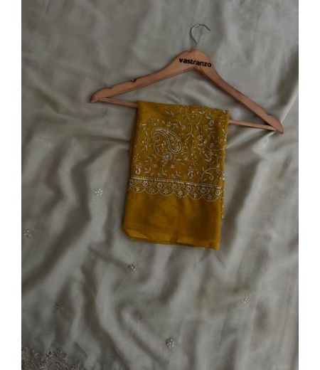 DB1154 Soft Star Georgette Multi Sequence Emrodairy Work Celebrity Inspired Sarees.