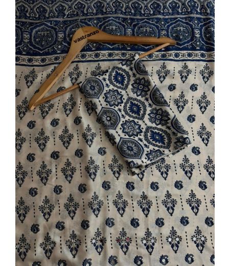 DB1166 Beautiful Soft Gajji Sattin Ajrakh Printed Mirror Work Celebrity Inspired Sarees.