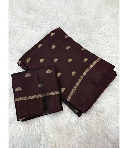 DB1177  Soft Viscose Silk Jacquard Butti Weaving Celebrity Inspired Sarees.