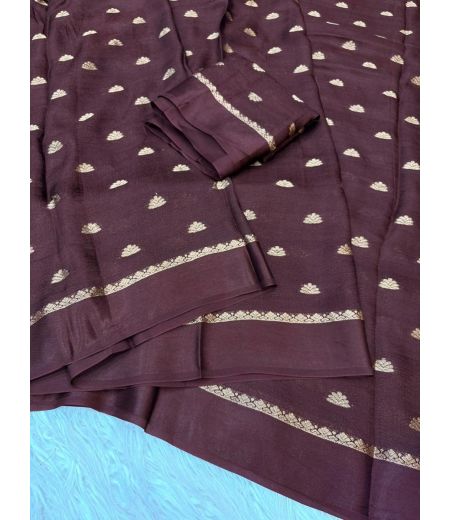 DB1177  Soft Viscose Silk Jacquard Butti Weaving Celebrity Inspired Sarees.