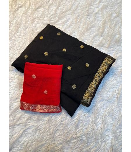 DB1194  Soft Viscose Silk Jacquard Weaving Celebrity Inspired Sarees.
