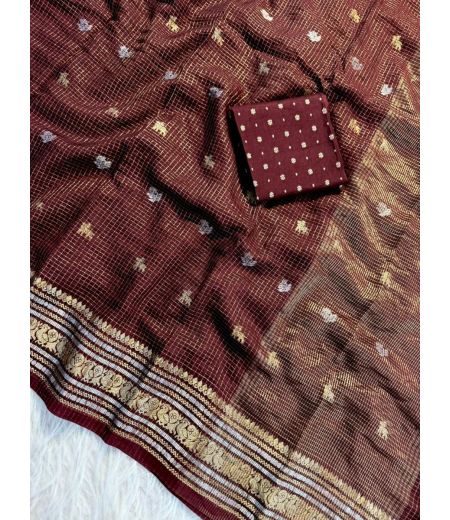 DB1203 Soft Viscose Chinnon Zari Weaving Celebrity Inspired Sarees.
