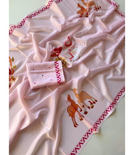 DB1212 Soft Chinon Worli Digital Printed Celebrity Sarees.