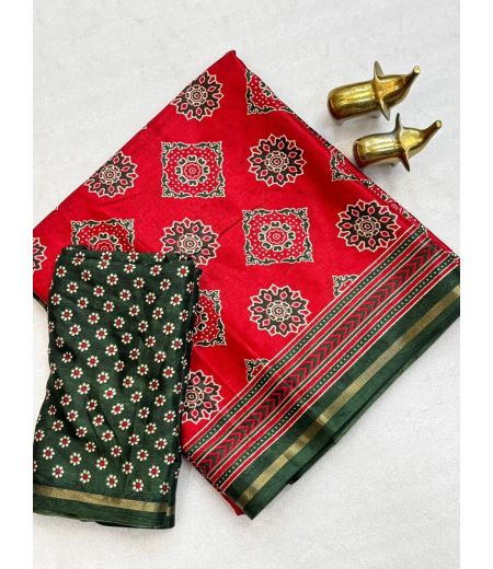 DB1213 Soft Silk Patola Printed Sarees with Zari Border.