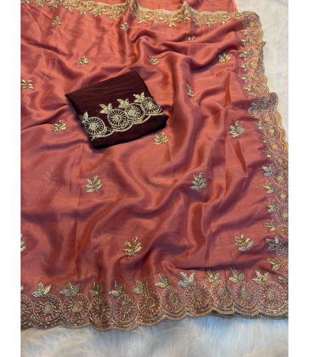 DB1218 Soft Georgette Bids Work Celebrity Inspired Sarees.Z